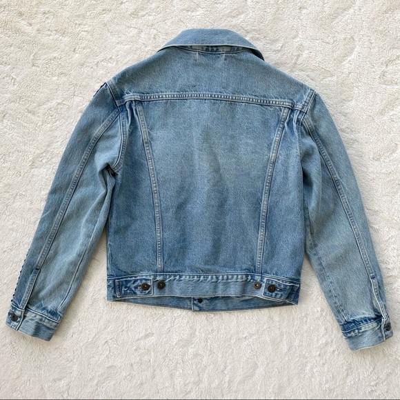 Levi’s made & crafted denim ombré embroidered trucker jacket XS - Picture 3 of 12